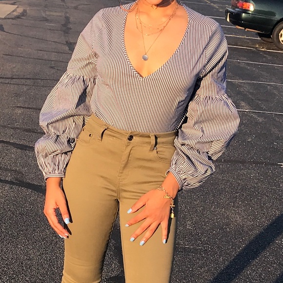 Striped blouse. - Picture 2 of 2